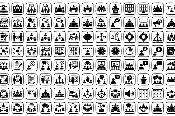Business People Icon Set: A Versatile Resource for Digital and Print Projects
