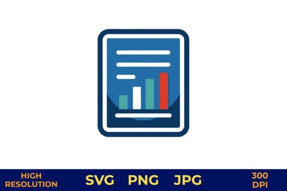 Elevate Your Brand with a Professional Business Report Icon with Bar Chart