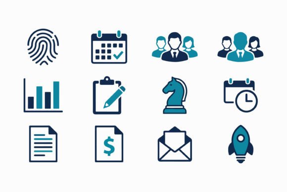 Evaluating Business Icons, Office Symbols, and Finance Graphics for Professional Design Projects