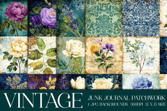 Evaluating Vintage Quilt Style Backgrounds, S25 for Digital and Print Crafts
