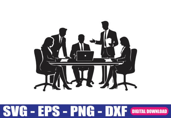 Mastering Your Designs with a Professional Business Meeting Silhouette SVG