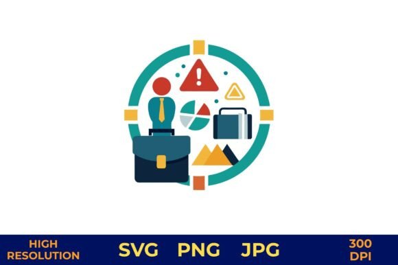Maximizing Professional Impact with High-Quality Business Risk Management Icons