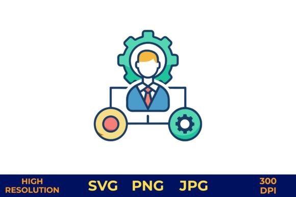 Streamlining Operations with the Business Workflow Icon with Gears