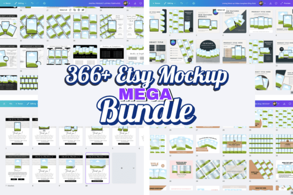 Unlocking Sales Potential with the 300 Canva Etsy Mockup Template Bundle