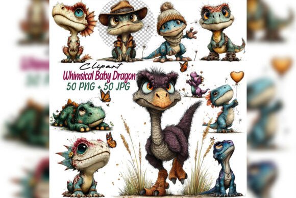 Unlocking Storybook Magic with a Whimsical Baby Dragon Clipart Set