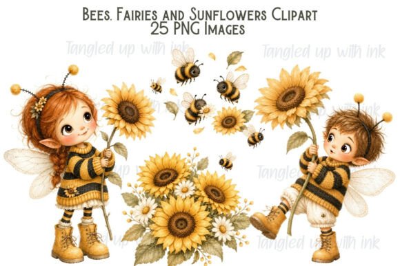 Unlocking the Magic of Bee Fairy Sunflower Clipart for Your Creative Projects