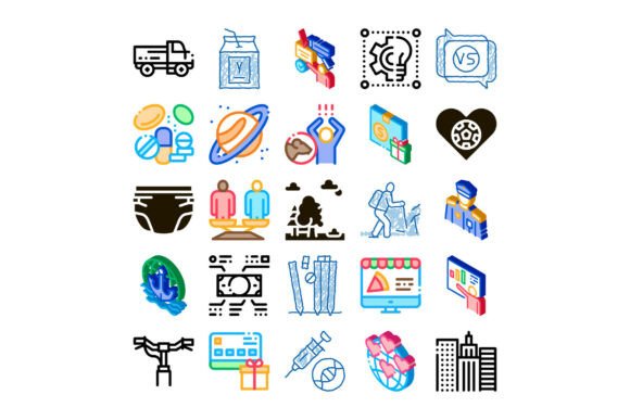 Visualizing Success: The Strategic Power of Various Business and Lifestyle Doodle Icons in Modern Communication